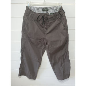 Eddie Bauer size 2 women's lightweight dark brown cropped